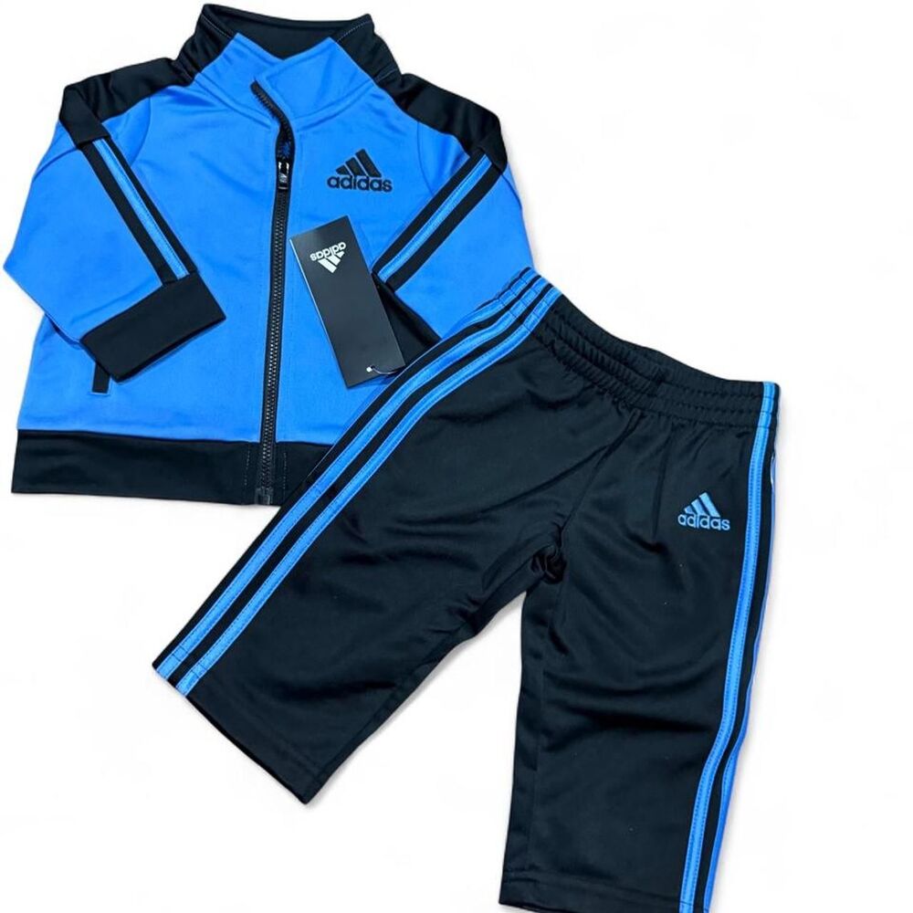 Adidas Men's Blue and Black Jacket